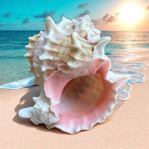 Large murex conch seashell - large,